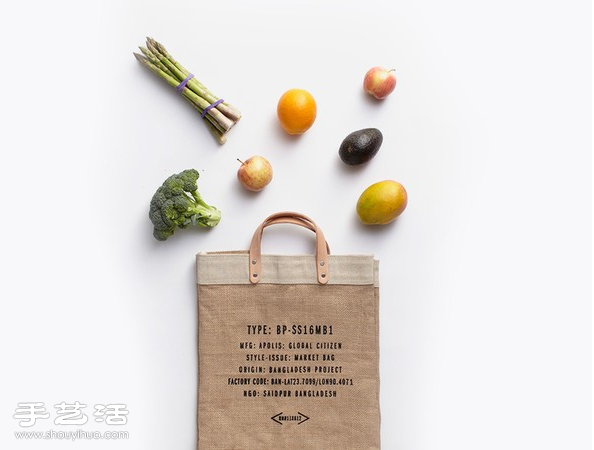 純手工直立式購物環(huán)保袋Market Bag -  itrip.net.cn