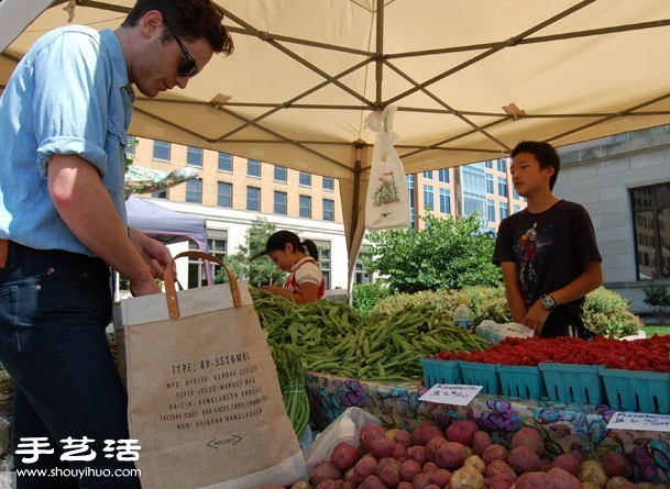 純手工直立式購物環(huán)保袋Market Bag -  itrip.net.cn