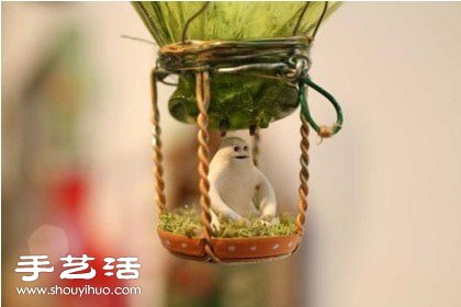 舊燈泡變廢為寶創(chuàng)意DIY熱氣球手工藝品 -  itrip.net.cn