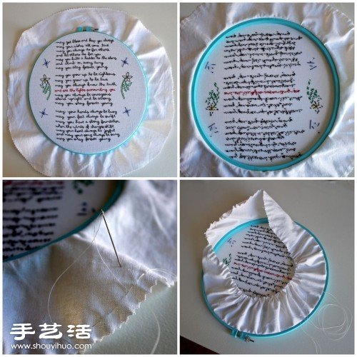 簡(jiǎn)單英文文字詩(shī)句手工刺繡圖解教程 -  itrip.net.cn