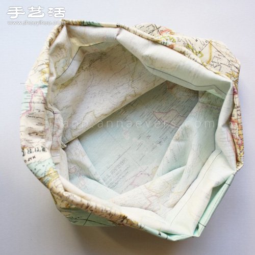 DIY手工制作帶世界地圖的帆布包束口包教程 -  itrip.net.cn