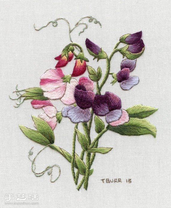 南非設計師Trish手工花鳥刺繡作品 -  itrip.net.cn