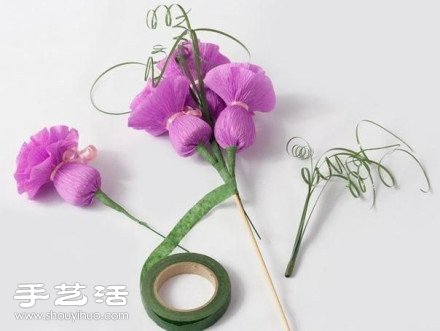 美麗皺紋紙花束手工制作方法圖解教程 -  itrip.net.cn