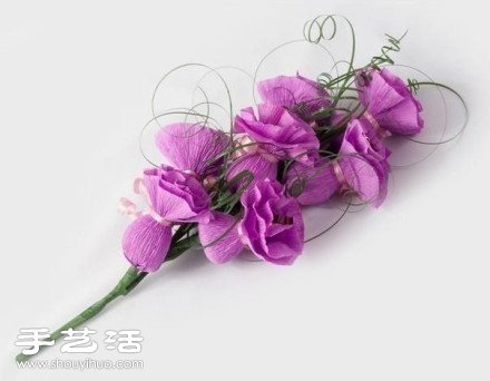 美麗皺紋紙花束手工制作方法圖解教程 -  itrip.net.cn