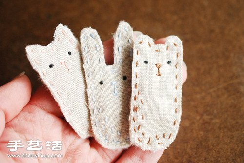 不織布手工制作可愛(ài)小動(dòng)物胸針圖解教程 -  itrip.net.cn