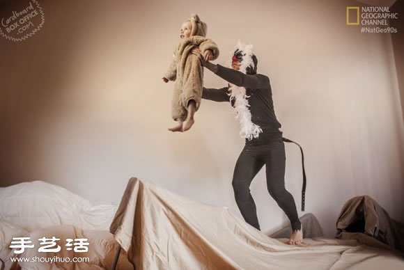 紙箱自制電影場景 一家三口的角色扮演時間 -  itrip.net.cn