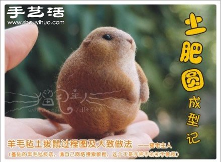 羊毛氈手工制作土撥鼠玩偶圖解教程 -  itrip.net.cn