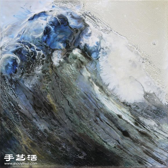 顏料烘烤后繪制出海浪奔騰翻滾的驚人景象 -  itrip.net.cn