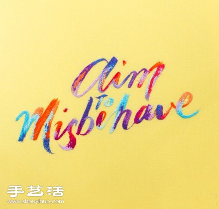 手工刺繡DIY漸變顏色英文藝術(shù)字體 -  itrip.net.cn