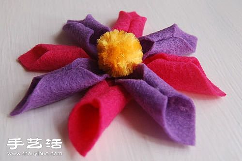 不織布DIY布花教程 不織布布藝花手工制作 -  itrip.net.cn