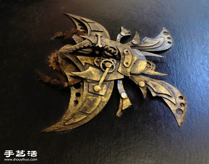 充滿金屬質(zhì)感的蒸汽朋克創(chuàng)意紙模作品 -  itrip.net.cn