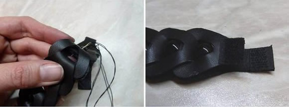 鏈條風(fēng)帶串珠時(shí)尚皮革手鐲手工制作圖解教程 -  itrip.net.cn