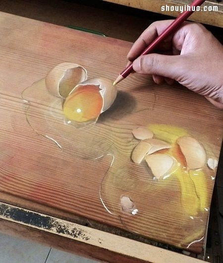 普通鉛筆手繪真假難辨的超寫實3D木板畫!! -  itrip.net.cn