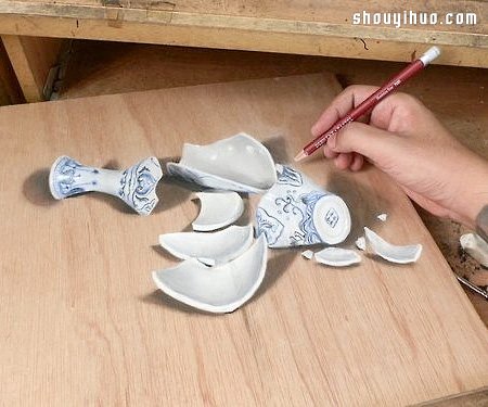 普通鉛筆手繪真假難辨的超寫實3D木板畫!! -  itrip.net.cn