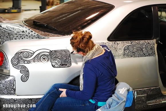 超級搶眼的汽車奇異筆彩繪 酷斃了有木有！ -  itrip.net.cn