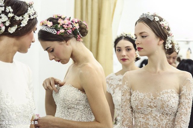 Reem Acra Fall 2015 令人驚艷婚紗頭飾 -  itrip.net.cn