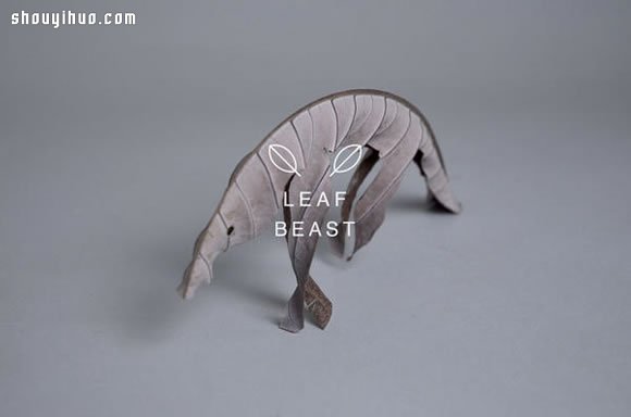 干枯樹葉手工制作成各種生動(dòng)逼真的動(dòng)物 -  itrip.net.cn