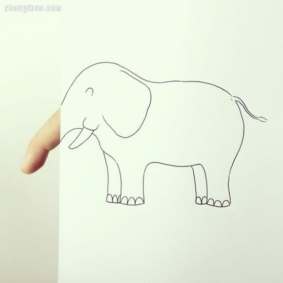 手指與簡單插畫結(jié)合 DIY俏皮好玩的畫作 -  itrip.net.cn
