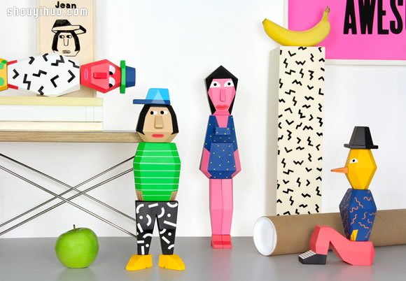People Blocks 2 木玩偶雕塑作品欣賞 -  itrip.net.cn