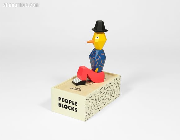 People Blocks 2 木玩偶雕塑作品欣賞 -  itrip.net.cn