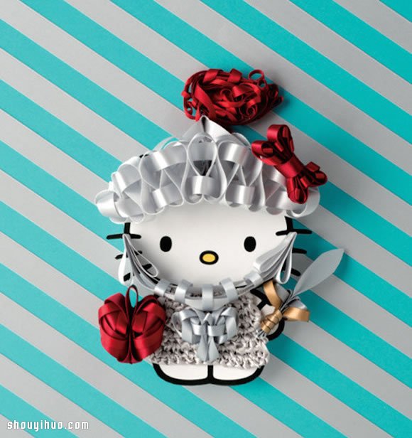 利用緞帶DIY各種風(fēng)格的 Hello Kitty 服裝 -  itrip.net.cn