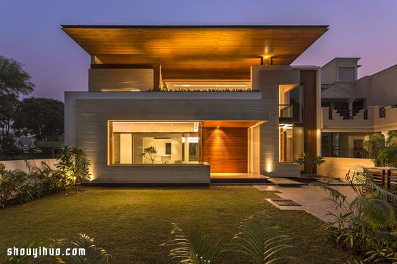 House in Mohali 印度帶中央庭院別墅設(shè)計 -  itrip.net.cn