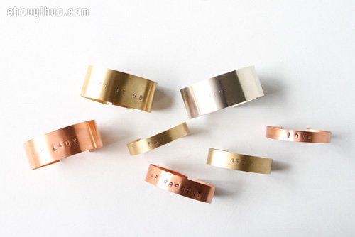 簡單刻字金屬手鐲手環(huán)DIY手工制作圖解教程 -  itrip.net.cn
