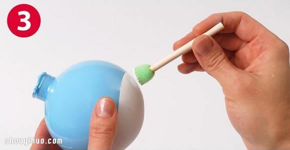 圣誕雪人玻璃球掛飾DIY手工制作圖解教程 -  itrip.net.cn