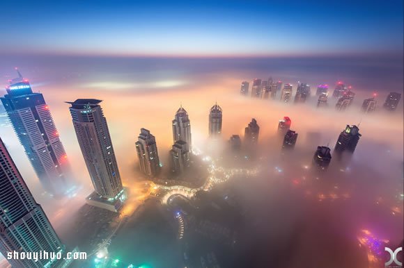 高樓上杜拜城市攝影 發(fā)現(xiàn)云霧上的天空之城 -  itrip.net.cn