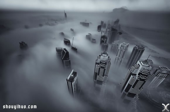 高樓上杜拜城市攝影 發(fā)現(xiàn)云霧上的天空之城 -  itrip.net.cn
