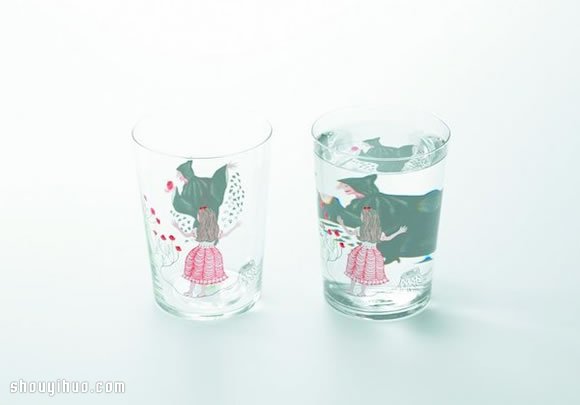 利用水的折射原理 簡(jiǎn)單DIY童話故事玻璃杯 -  itrip.net.cn