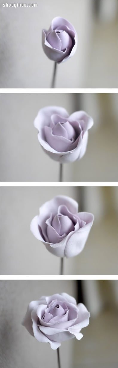 軟陶玫瑰花DIY 漂亮手工花手工制作圖解教程 -  itrip.net.cn