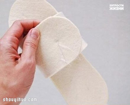 不織布簡(jiǎn)單布藝手工制作家居拖鞋圖解教程 -  itrip.net.cn