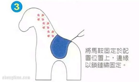 不織布手工制作布藝馬玩具圖解教程帶圖紙 -  itrip.net.cn