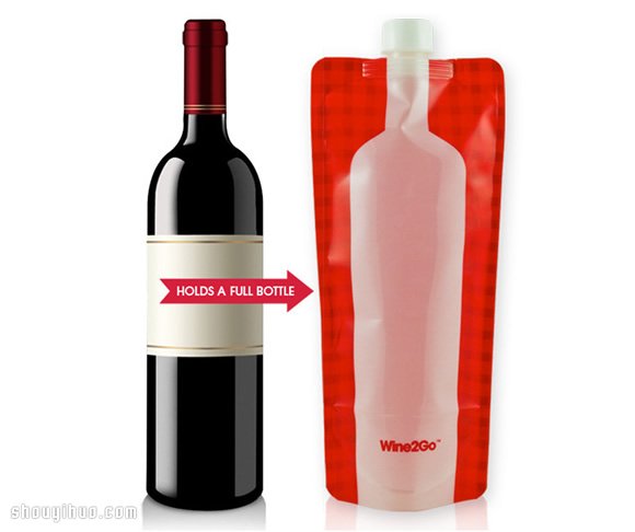Wine2Go 塑膠材質便攜可折疊紅酒瓶設計 -  itrip.net.cn