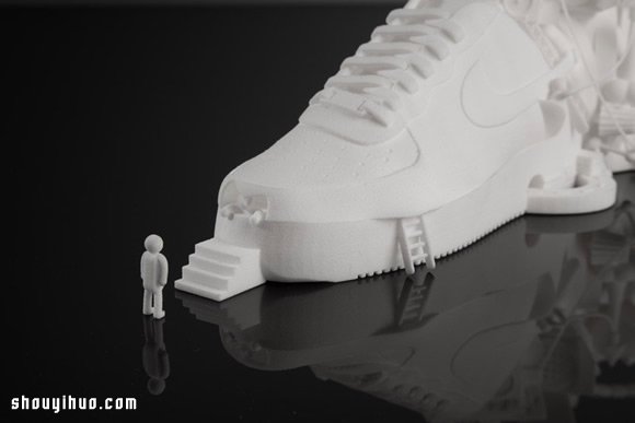 以Nike AF1為靈感打造尼龍材質(zhì)3D概念雕塑 -  itrip.net.cn