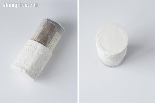利用紙粘土自制純白蕾絲收納筒DIY圖解教程 -  itrip.net.cn