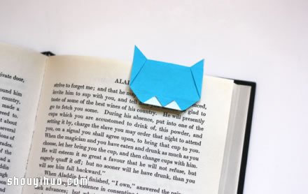 貓咪書簽的折法 可愛小貓書簽折紙圖解教程 -  itrip.net.cn