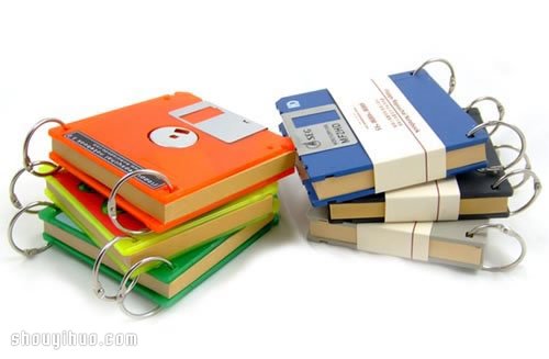 利用回收淘汰軟盤DIY手工制作個性筆記本 -  itrip.net.cn