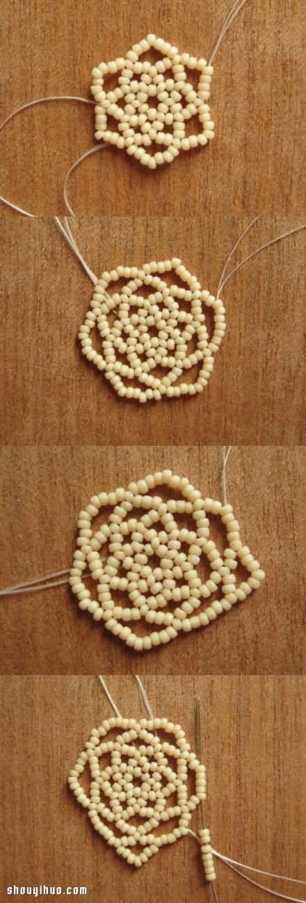 漂亮素雅牡丹花串珠項(xiàng)鏈墜子制作教程圖解 -  itrip.net.cn