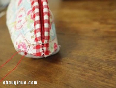 可愛韓國風(fēng)布藝手拿包筆袋DIY手工制作圖解 -  itrip.net.cn