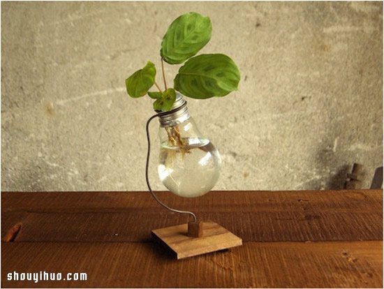白熾燈泡廢物利用手工DIY制作煤油燈花瓶 -  itrip.net.cn
