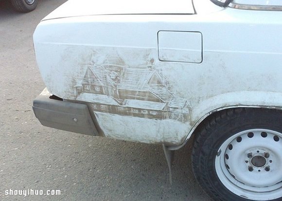 車子臟了何必洗 直接在上面涂鴉作畫啊！ -  itrip.net.cn