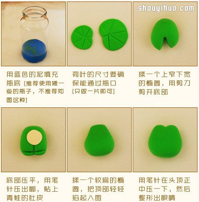 可愛小青蛙擺件裝飾品粘土手工制作圖解教程 -  itrip.net.cn