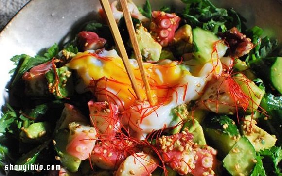 自制麻油茼蒿章魚沙拉 減肥也能吃飽的美食 -  itrip.net.cn