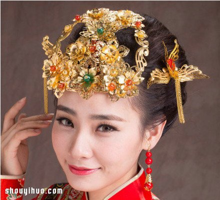 華麗麗的中式復(fù)古婚禮新娘頭飾 美呆啦！ -  itrip.net.cn