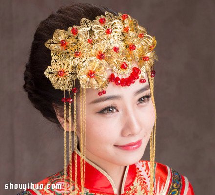 華麗麗的中式復(fù)古婚禮新娘頭飾 美呆啦！ -  itrip.net.cn