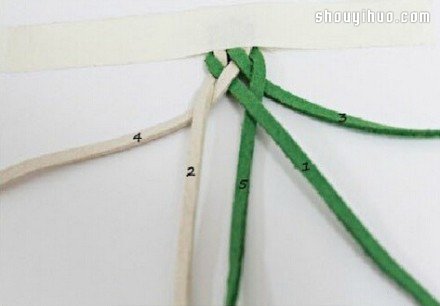 簡(jiǎn)單五股皮繩編織手鏈?zhǔn)骤C的制作方法圖解 -  itrip.net.cn