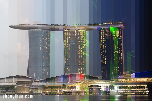創(chuàng)意攝影:切割出名勝景點(diǎn)建筑物的白天黑夜 -  itrip.net.cn
