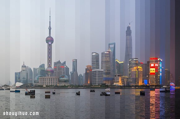 創(chuàng)意攝影:切割出名勝景點(diǎn)建筑物的白天黑夜 -  itrip.net.cn